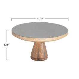 Enameled Mango Wood Pedestal