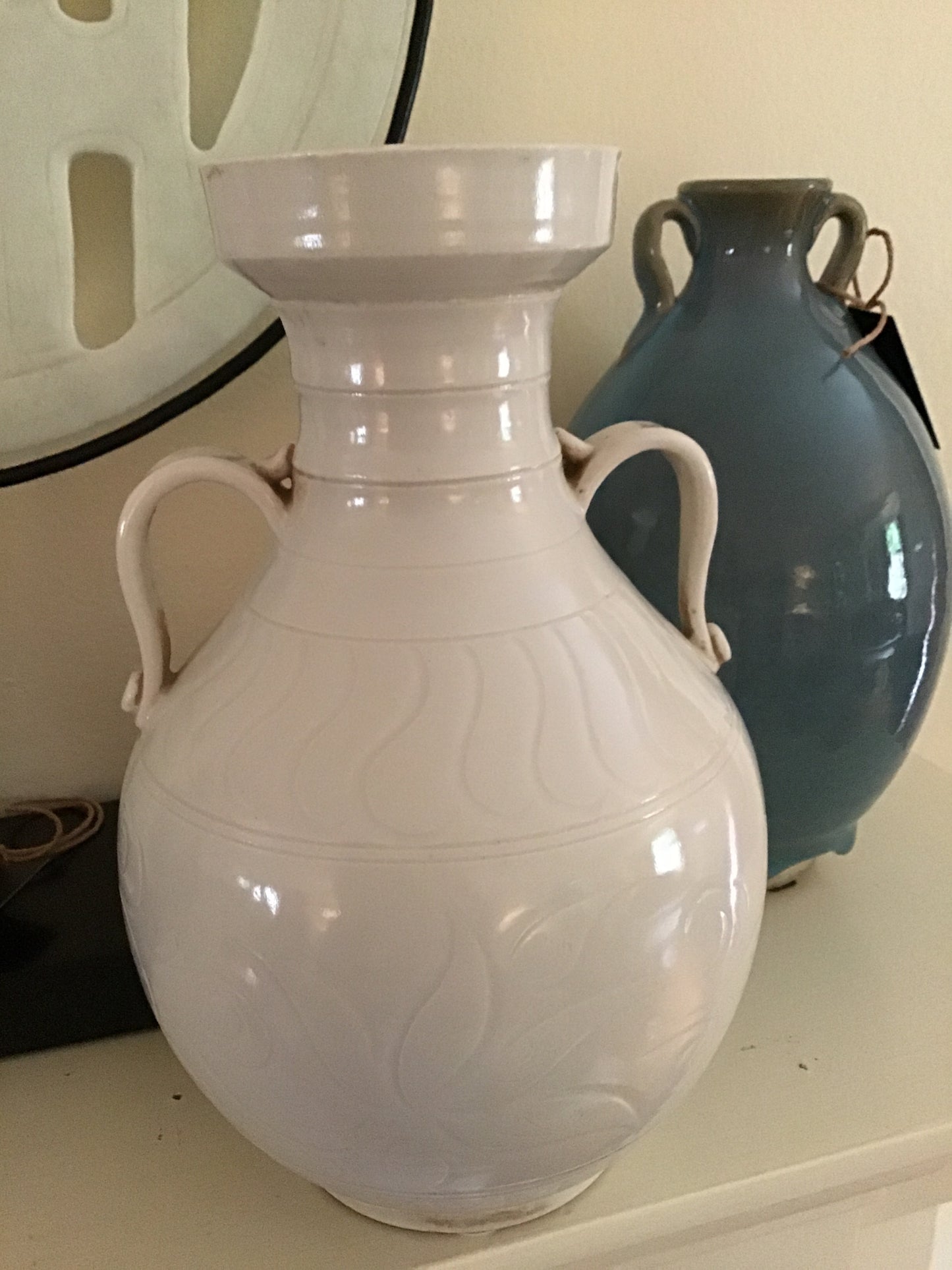White Glazed Pot