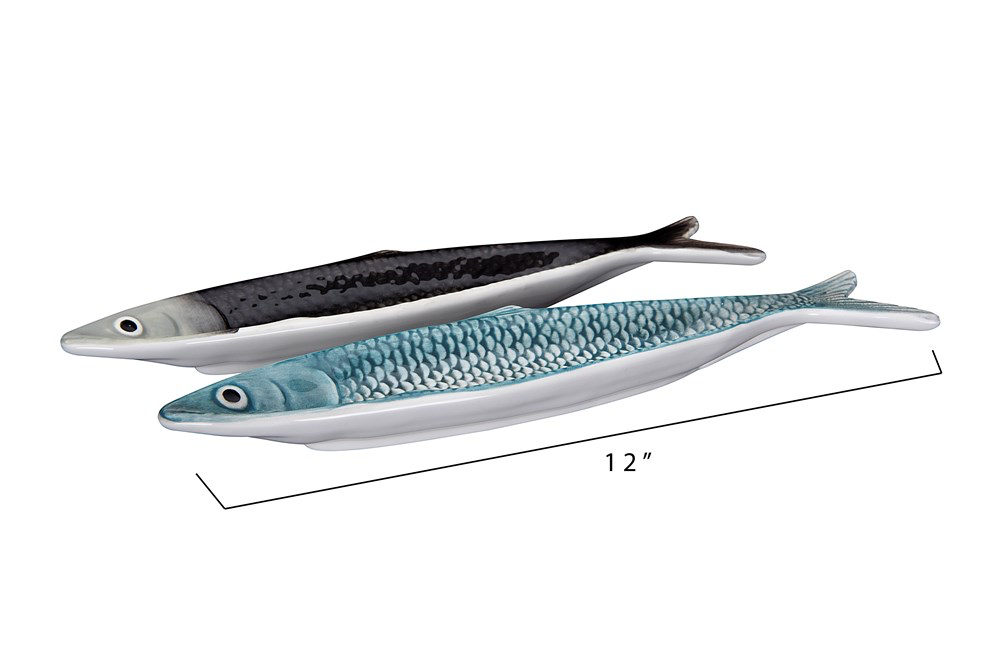 Hand-Painted Ceramic Sardine Plate