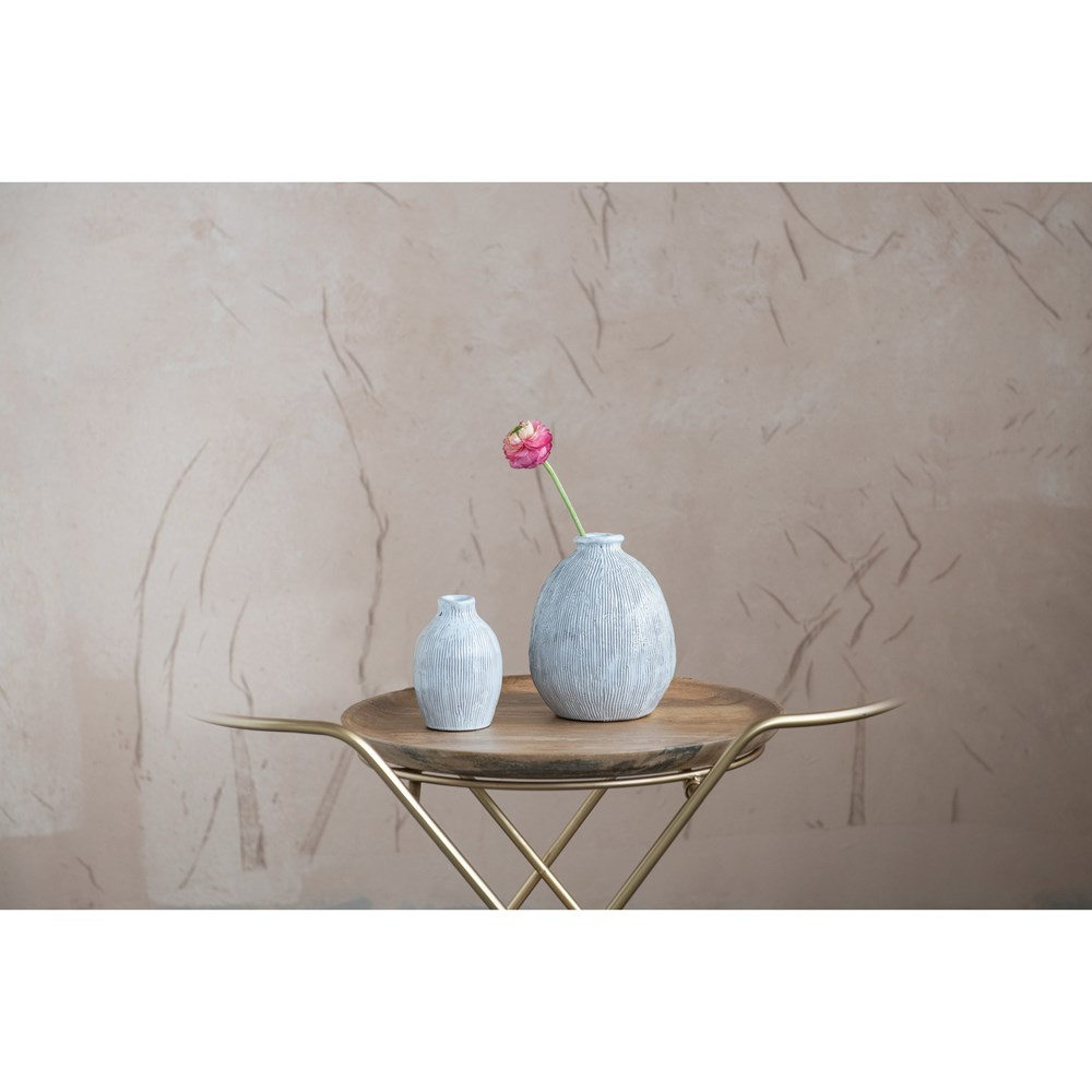 Terra-cotta Vase with Engraved Lines
