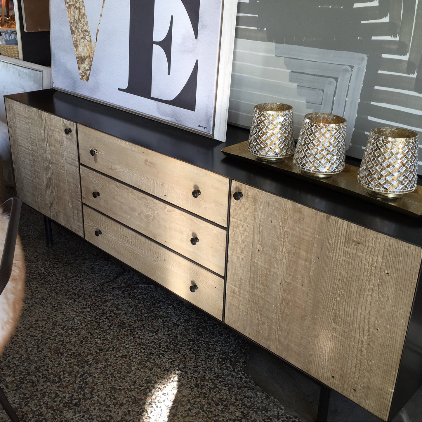 Three Drawer Console