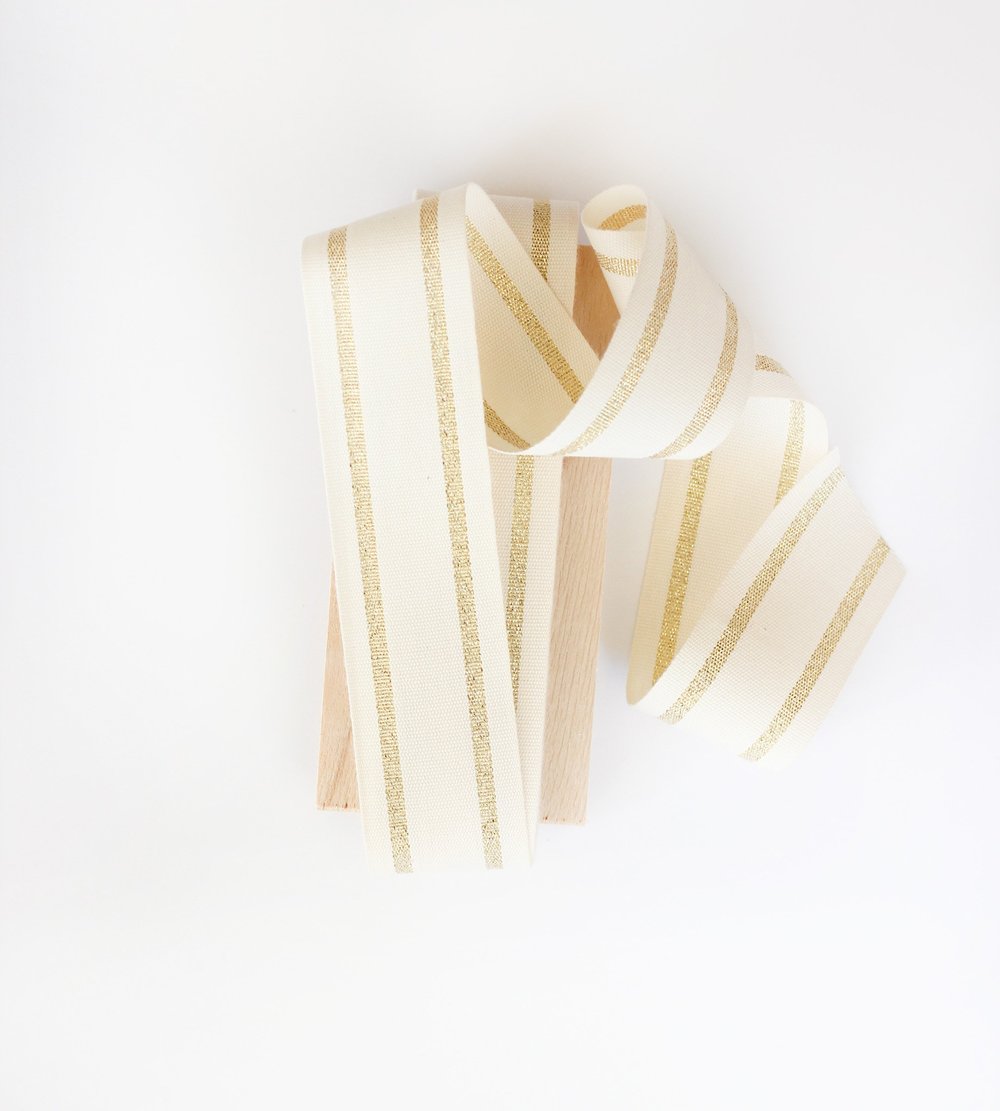 Striped Cotton Ribbon 1 and 1/2"