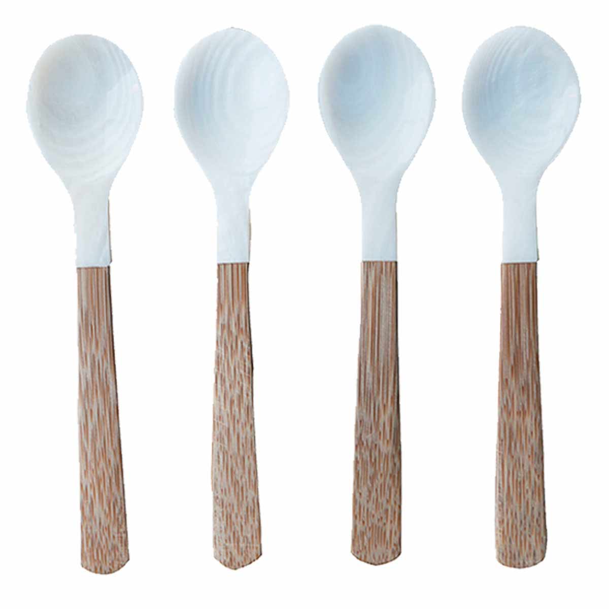 Seashell Spoons with Bamboo Handle Medium