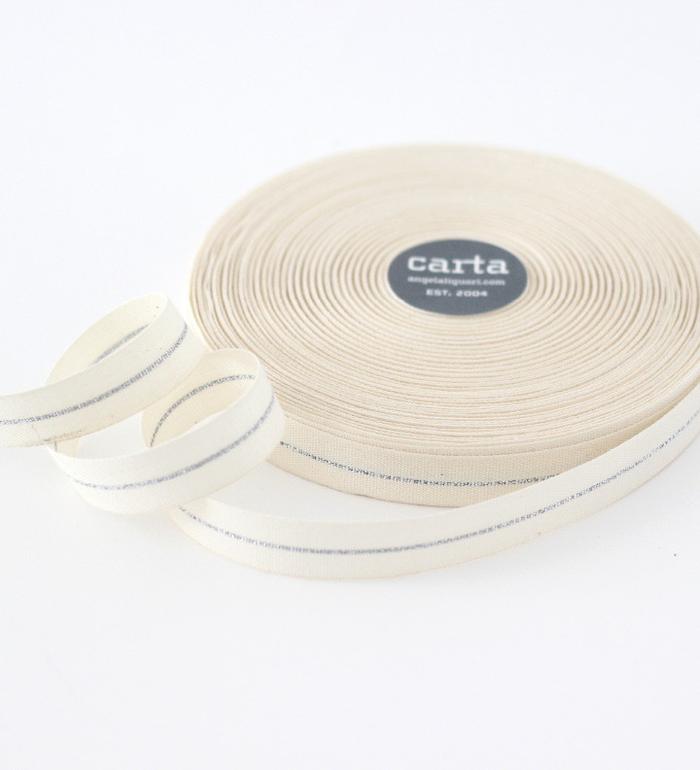Metallic Line Tight Weave Cotton Ribbon 5/8”