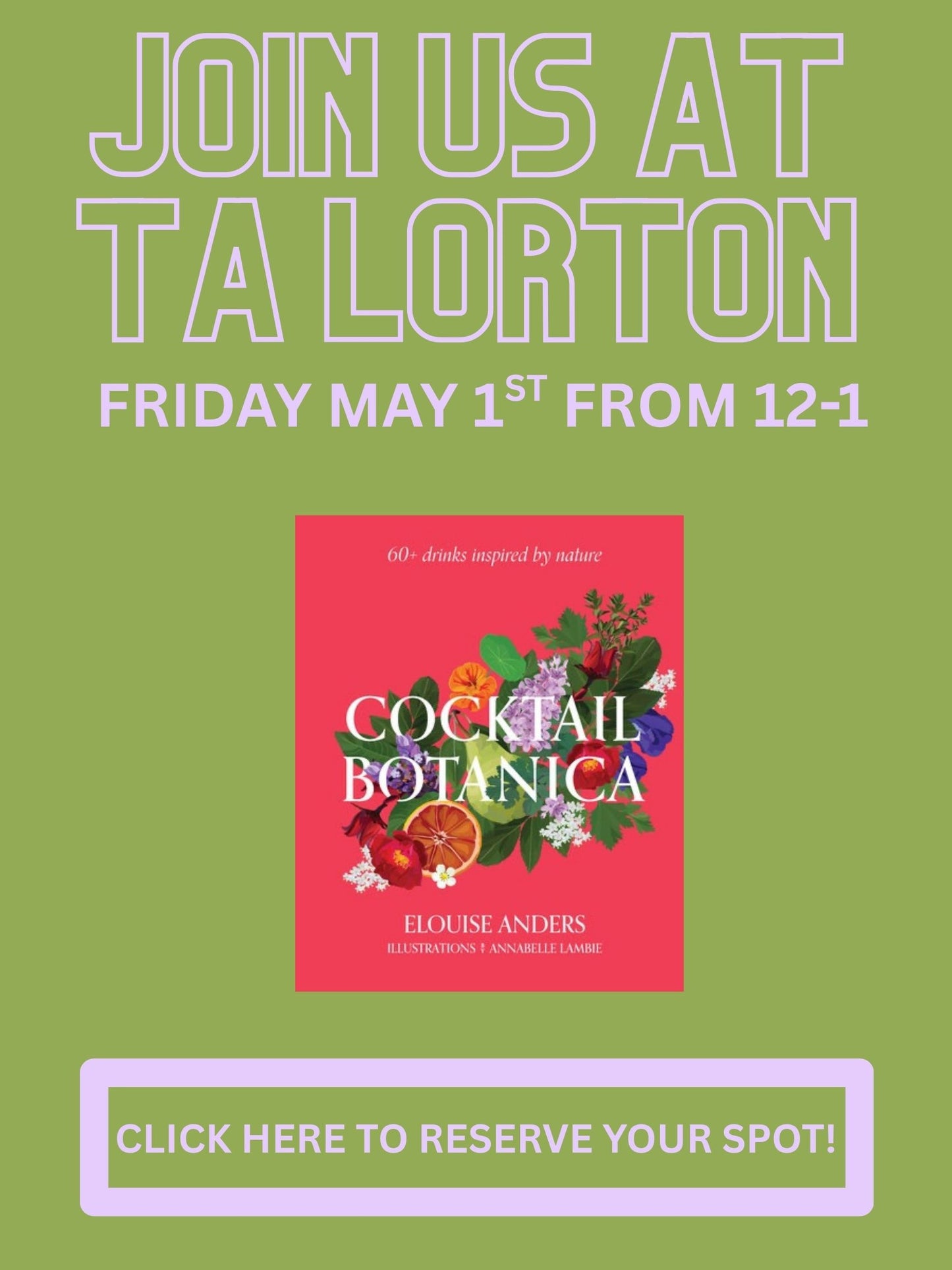 12PM FLORAL ARRANGEMENT AND MIXOLOGY CLASS