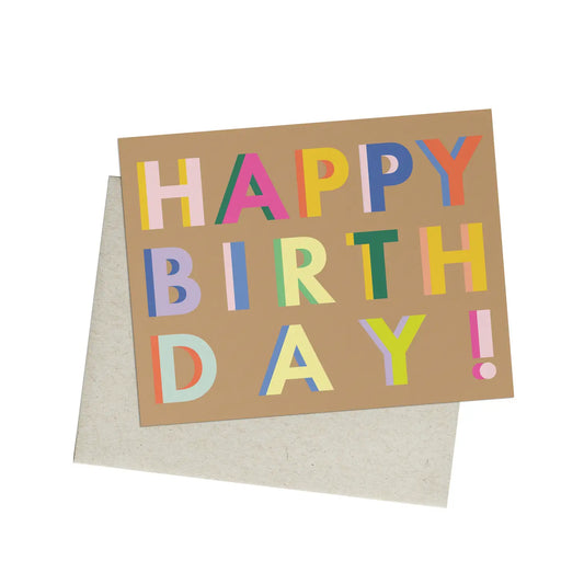 Multicolor Shadow Birthday Card