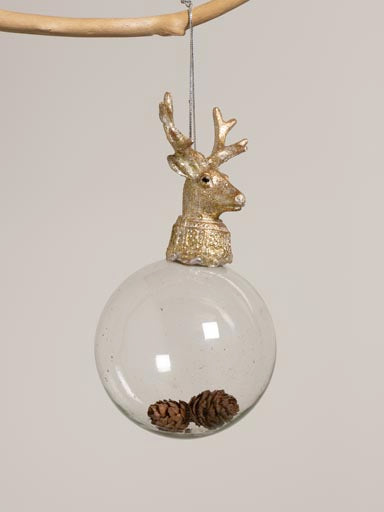 Deer Head with Pinecone