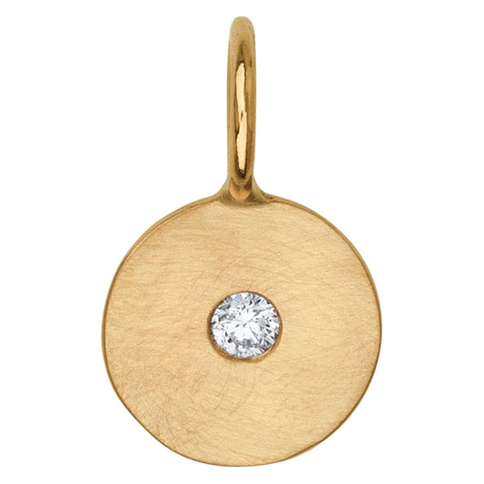 Diamond Round Charm