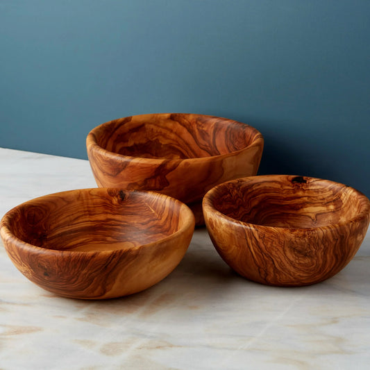 Olive Wood Nesting Salad Bowls