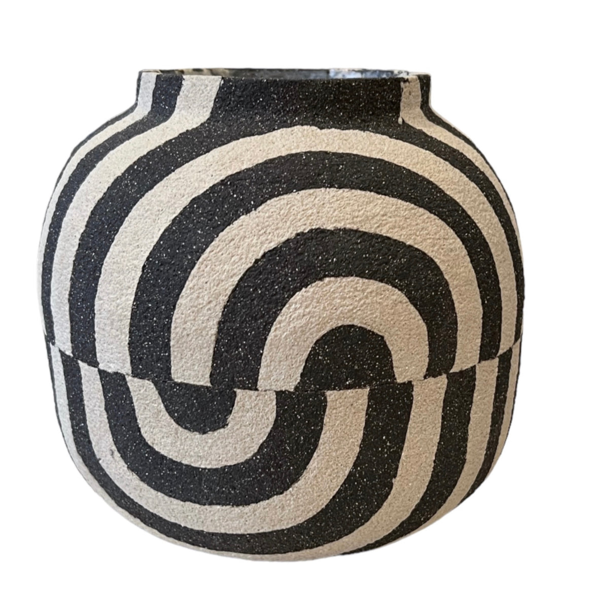 Striped Stoneware Vase F