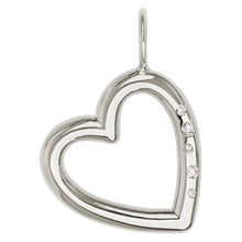 Load image into Gallery viewer, Diamond Open Heart Charm

