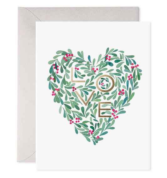 Holly Heart Card