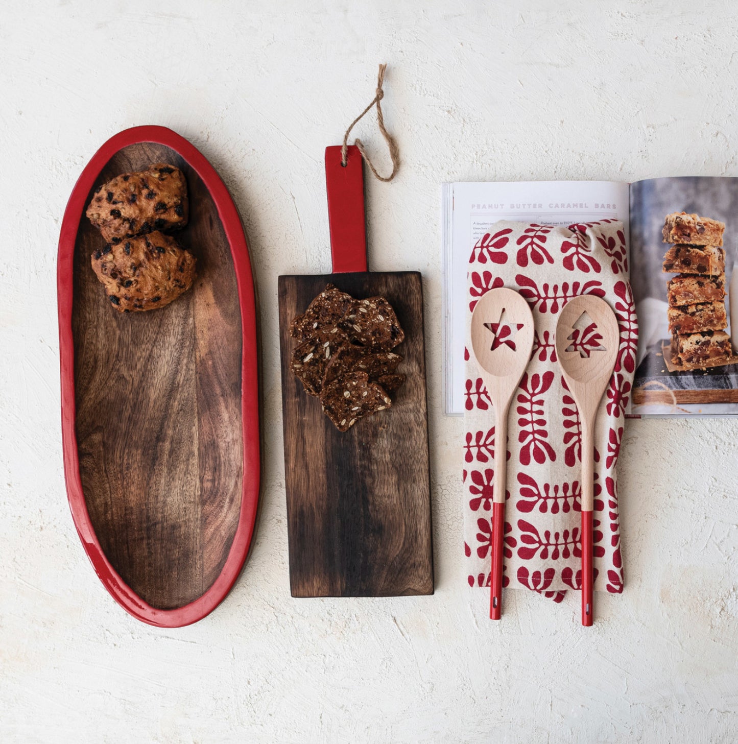 Hand-Carved Mango Wood Tray and Cutting Board