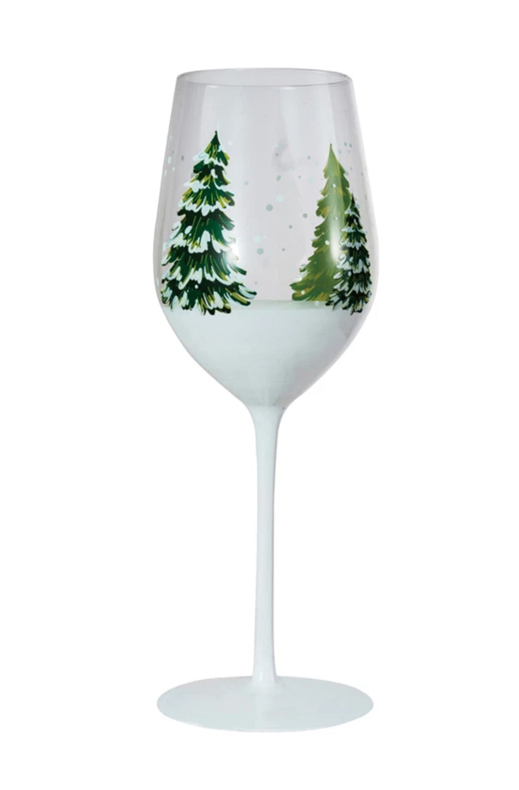 Hand painted Stemmed Wine Glass