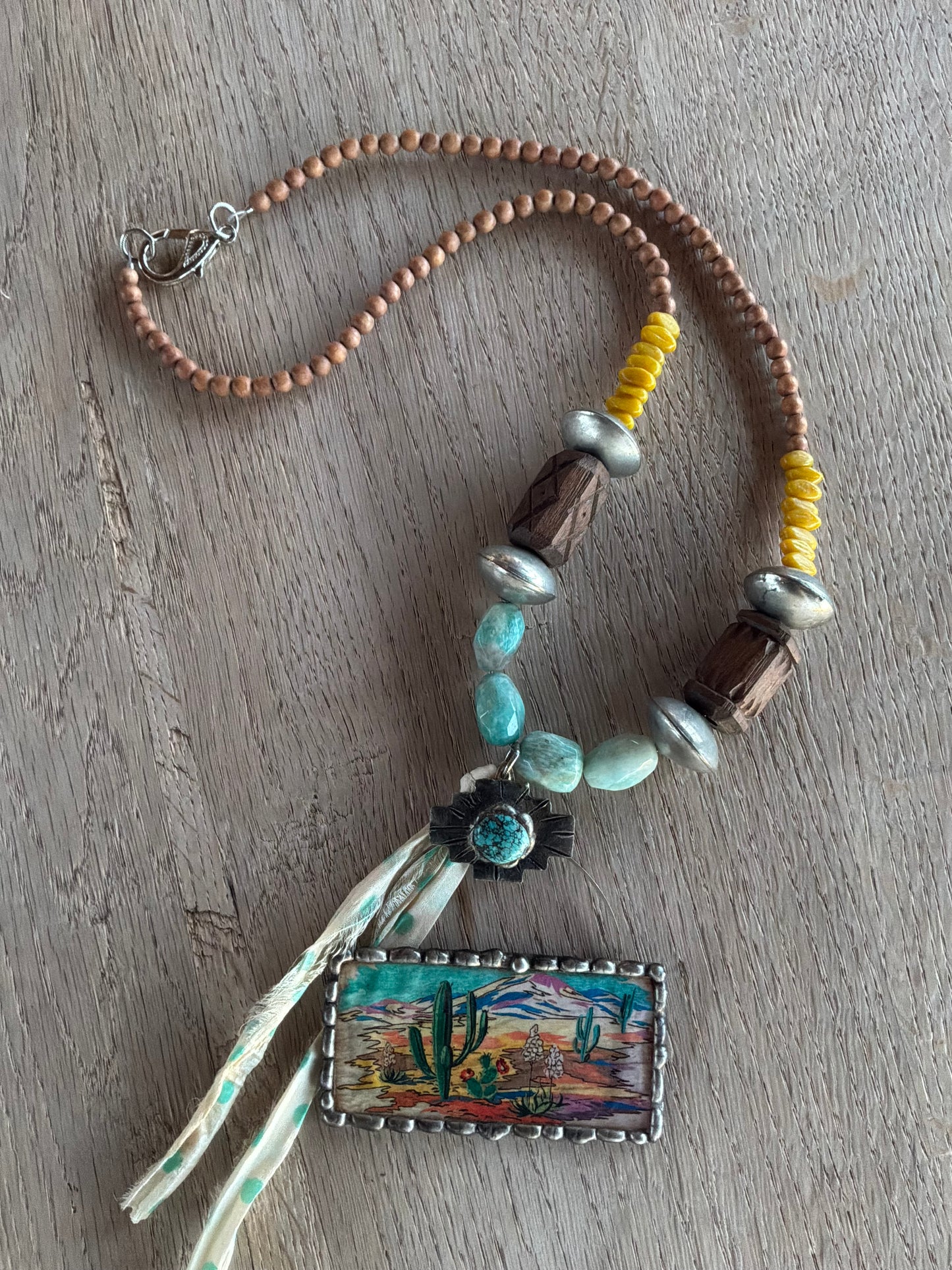 Vintage Necklace Cactus