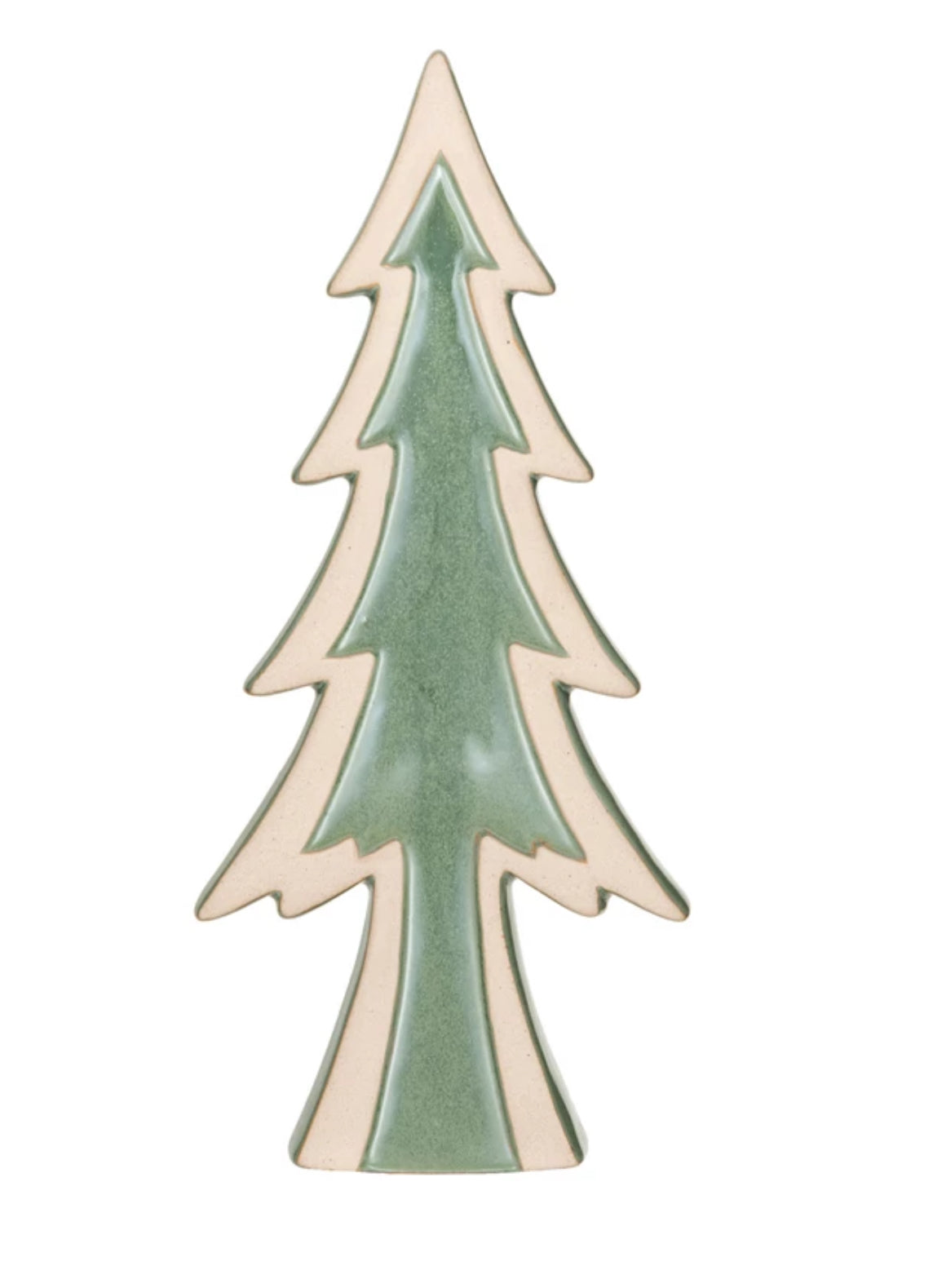 Stoneware Tree Green Glaze and Unglazed