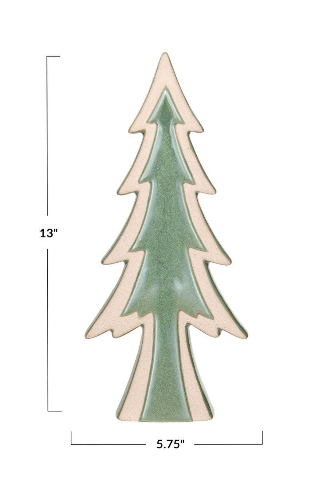 Stoneware Tree Green Glaze and Unglazed