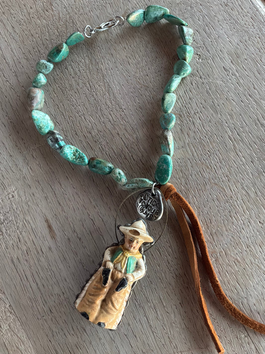 Vintage Stick to Your Guns Necklace