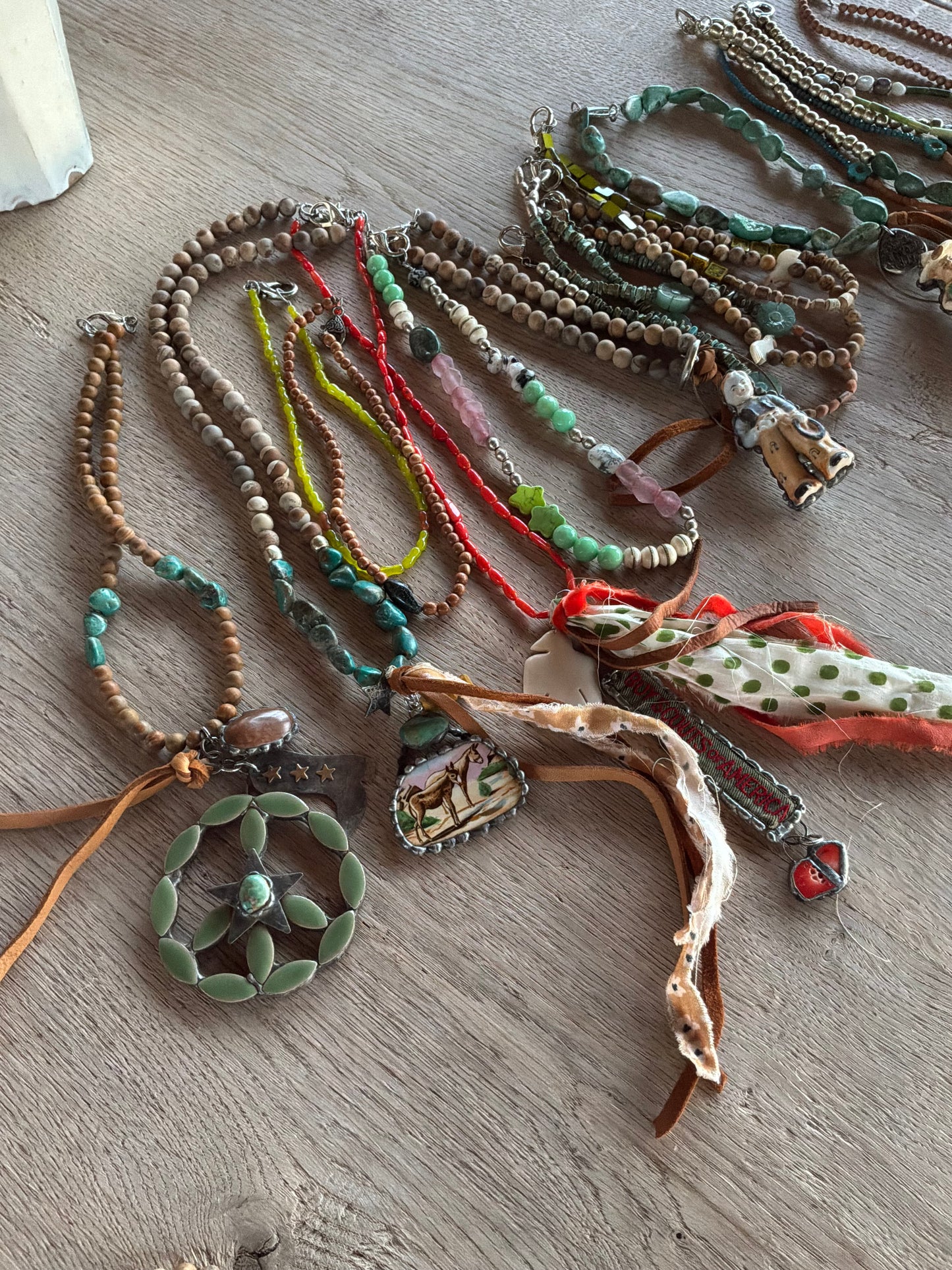 Peace and Vintage Beads Necklace