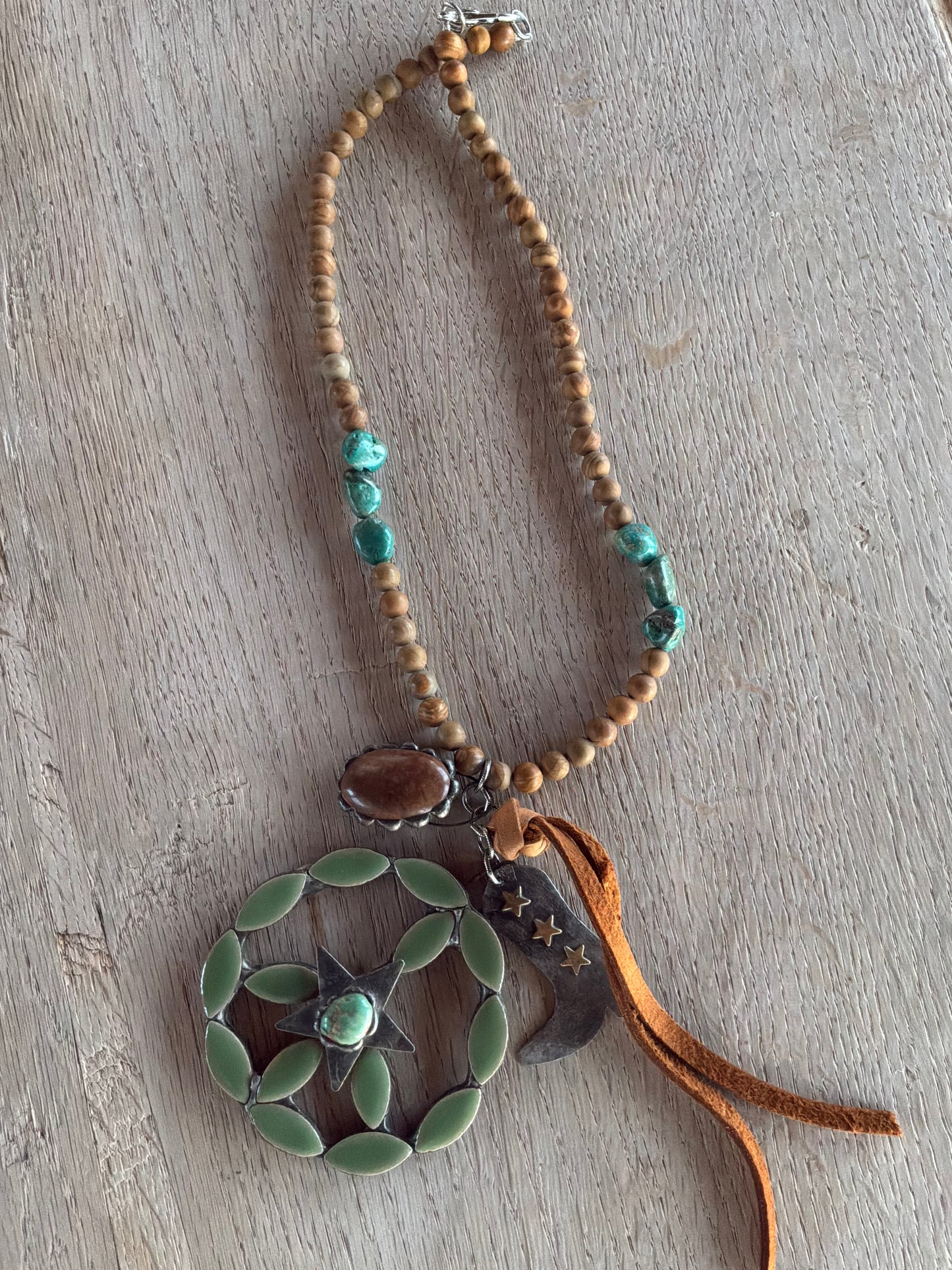 Peace and Vintage Beads Necklace