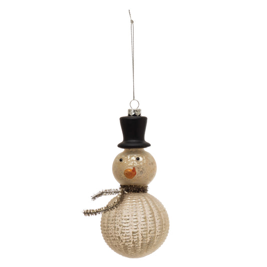 Glass Snowman Ornament