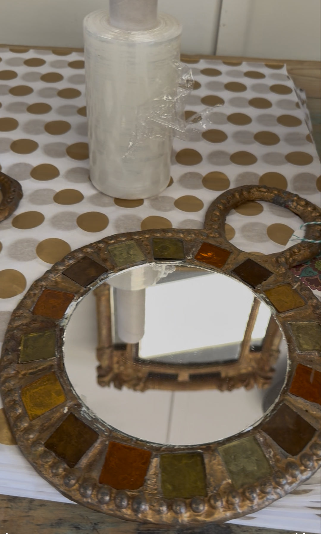 French Decorative Metal Wall Mirrors