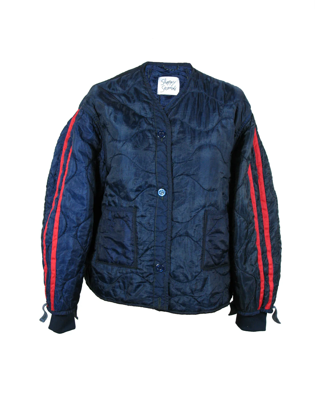 Military Liner Track Jacket Navy/Red
