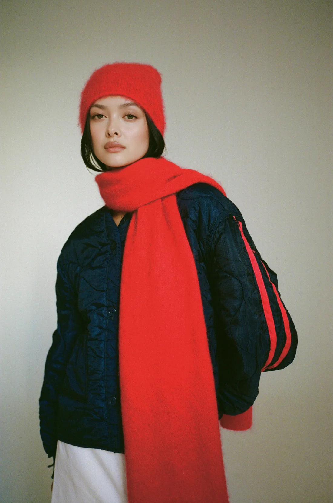 Military Liner Track Jacket Navy/Red