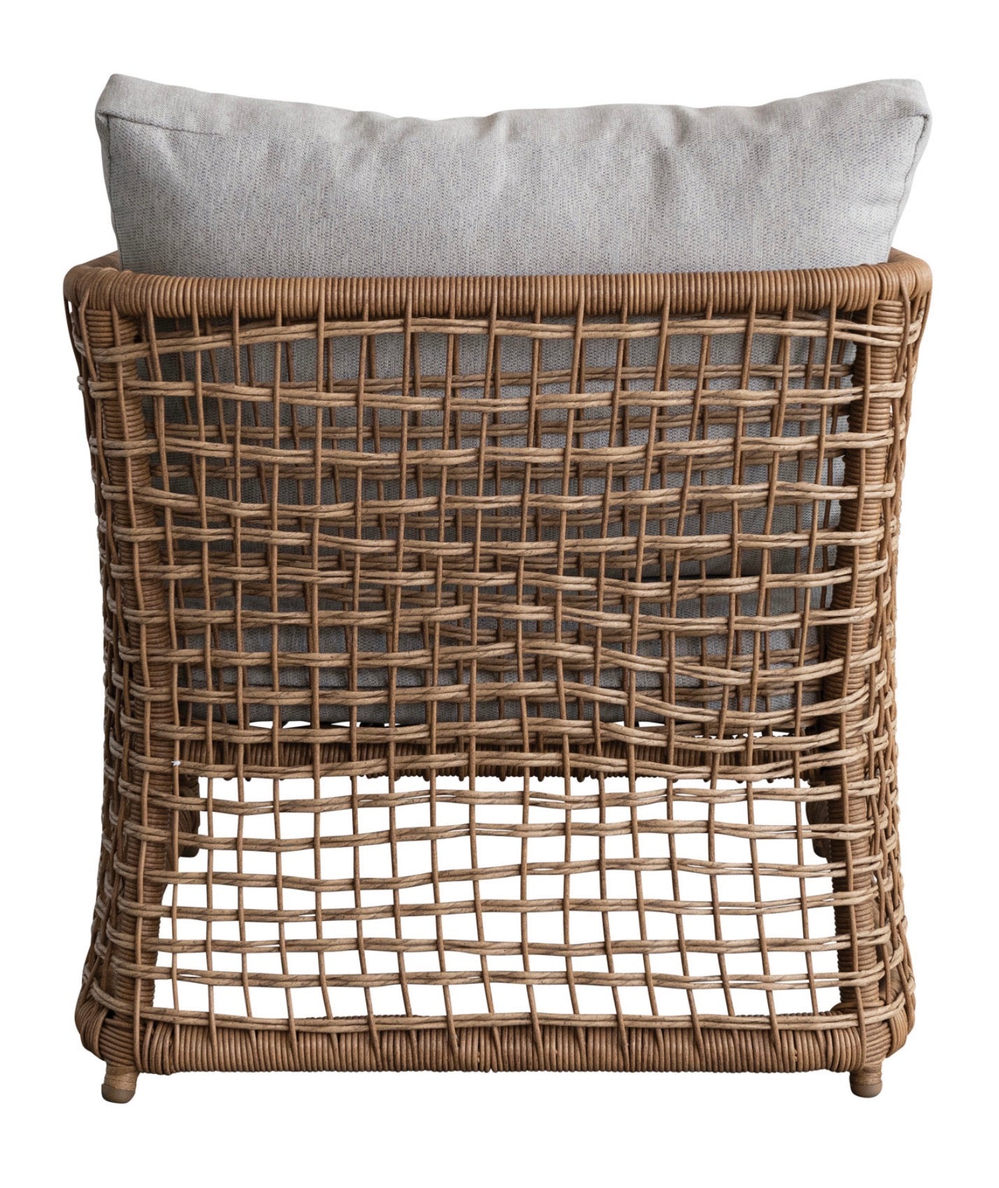 Hand-Woven Plastic Wicker Indoor/Outdoor Chair