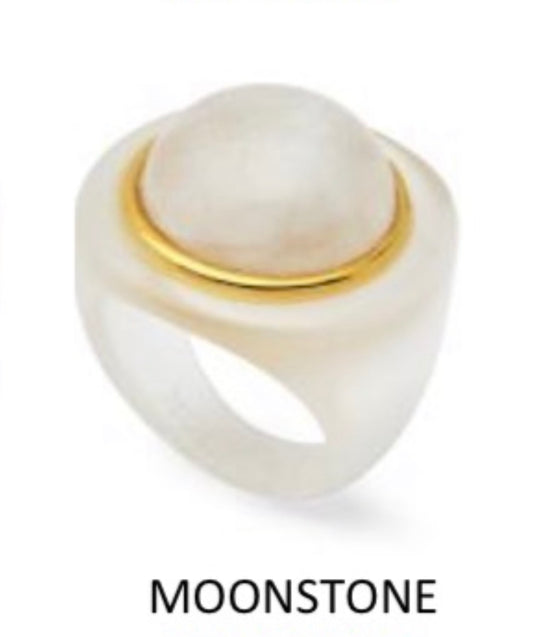 Opal Resin Moonstone Ring
