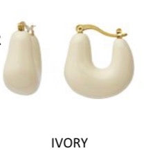 Ivory Resin Earrings