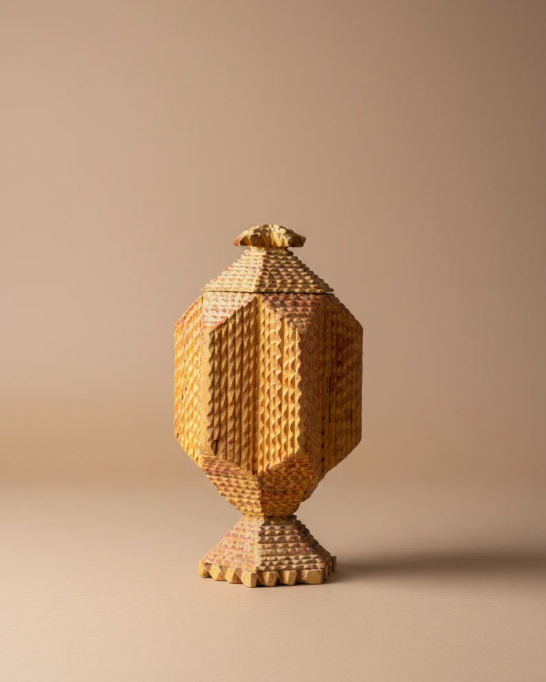 Tramp Art Lidded Vessel