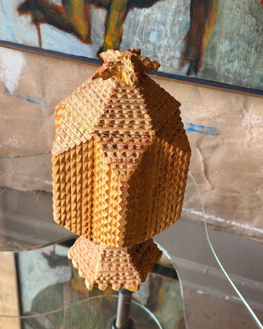 Tramp Art Lidded Vessel
