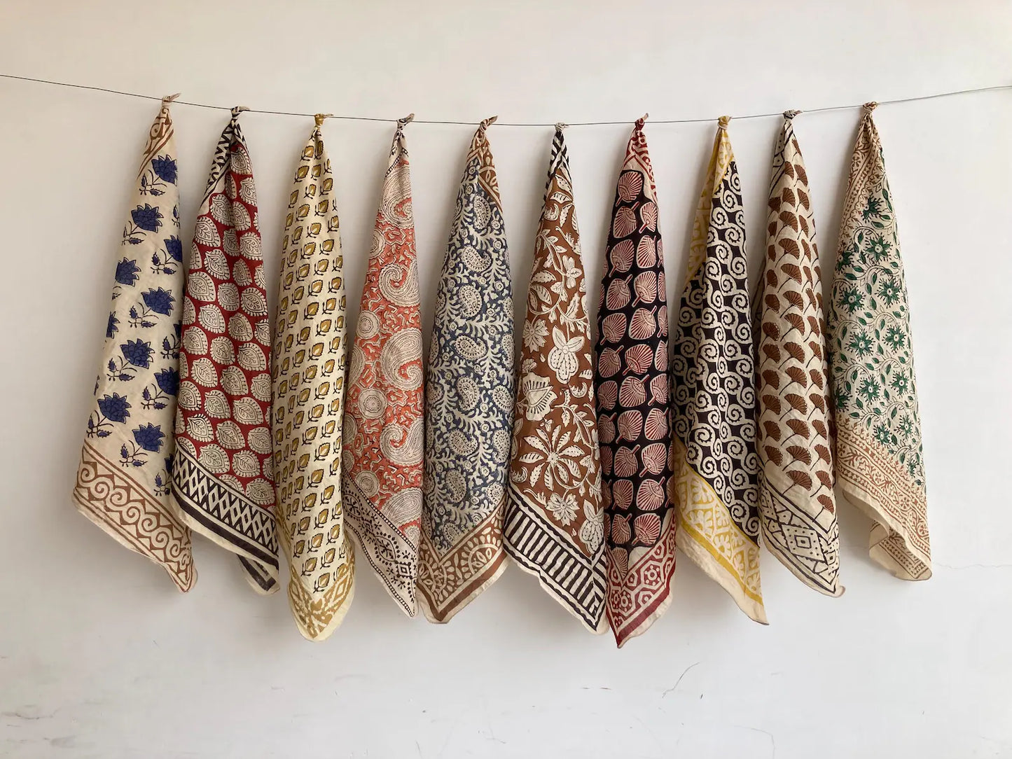 Hand Printed Bandana group 3