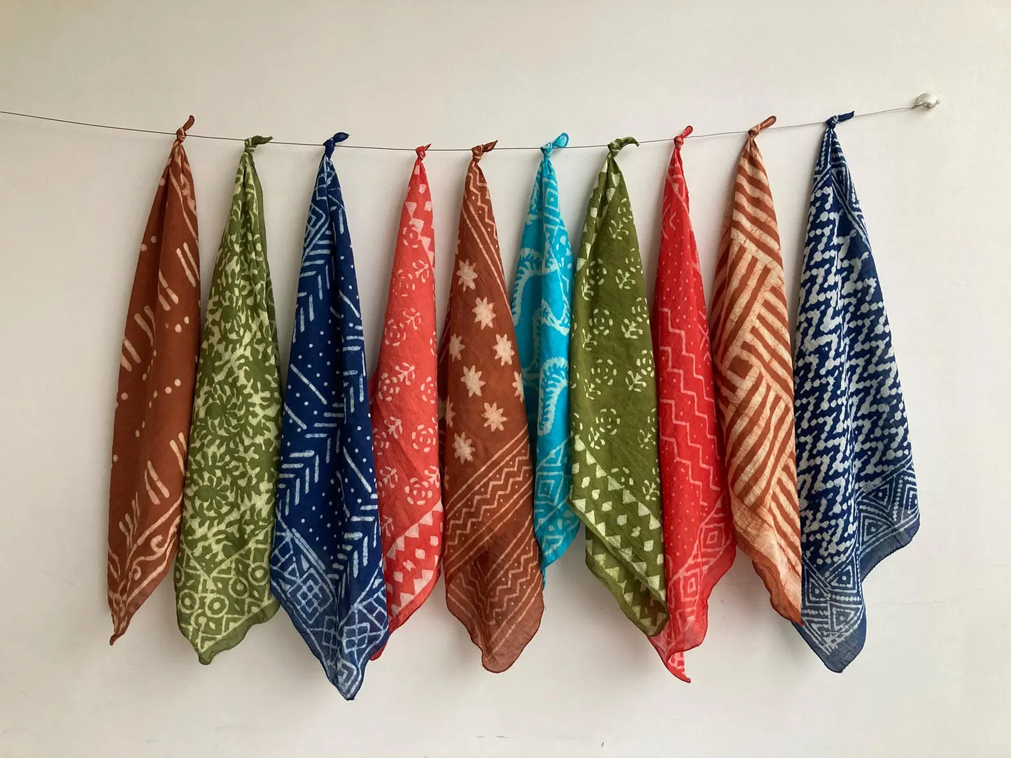 Hand Block Print Cotton Bandanas