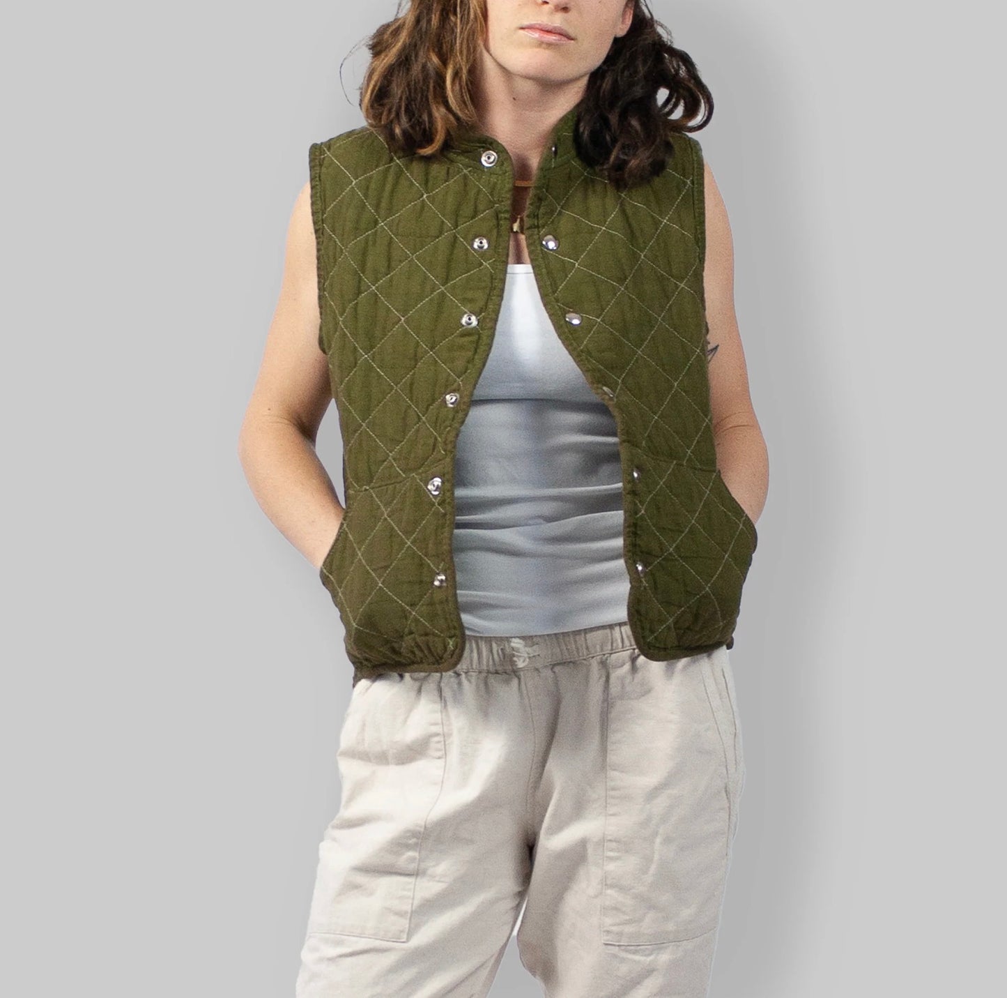Quilted Snap Vest