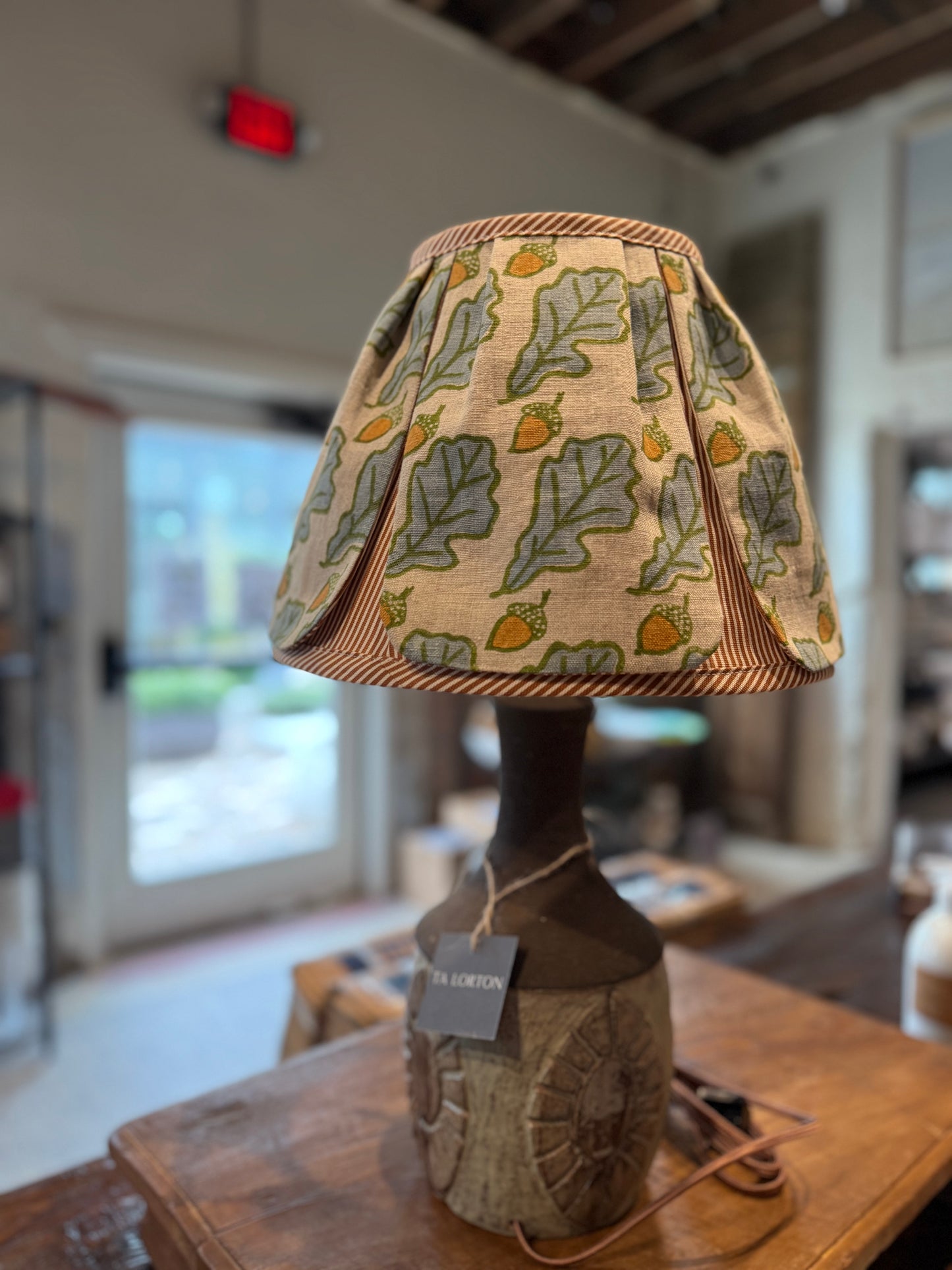 Danish Pottery Lamp & Shade