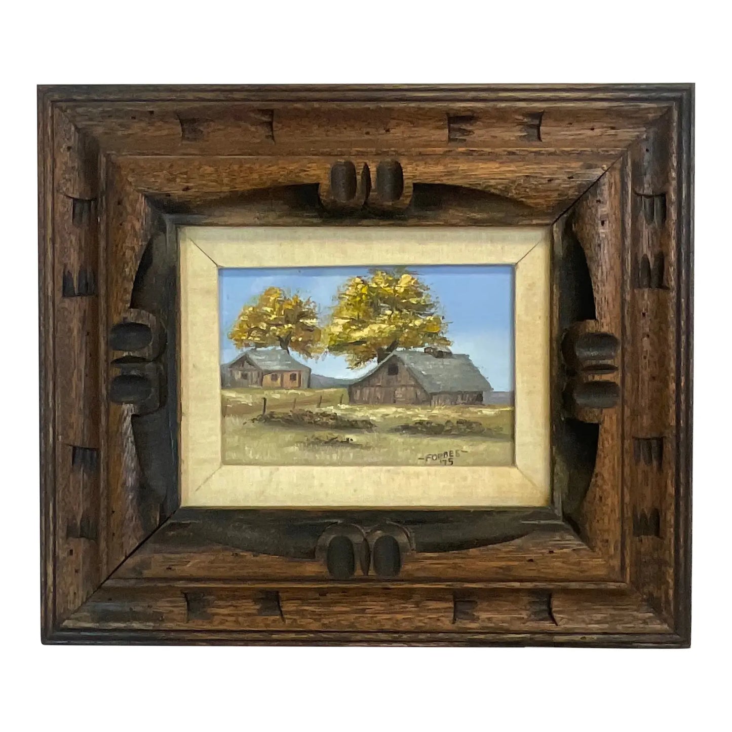 1975 Vintage Farmhouse Barn Landscape