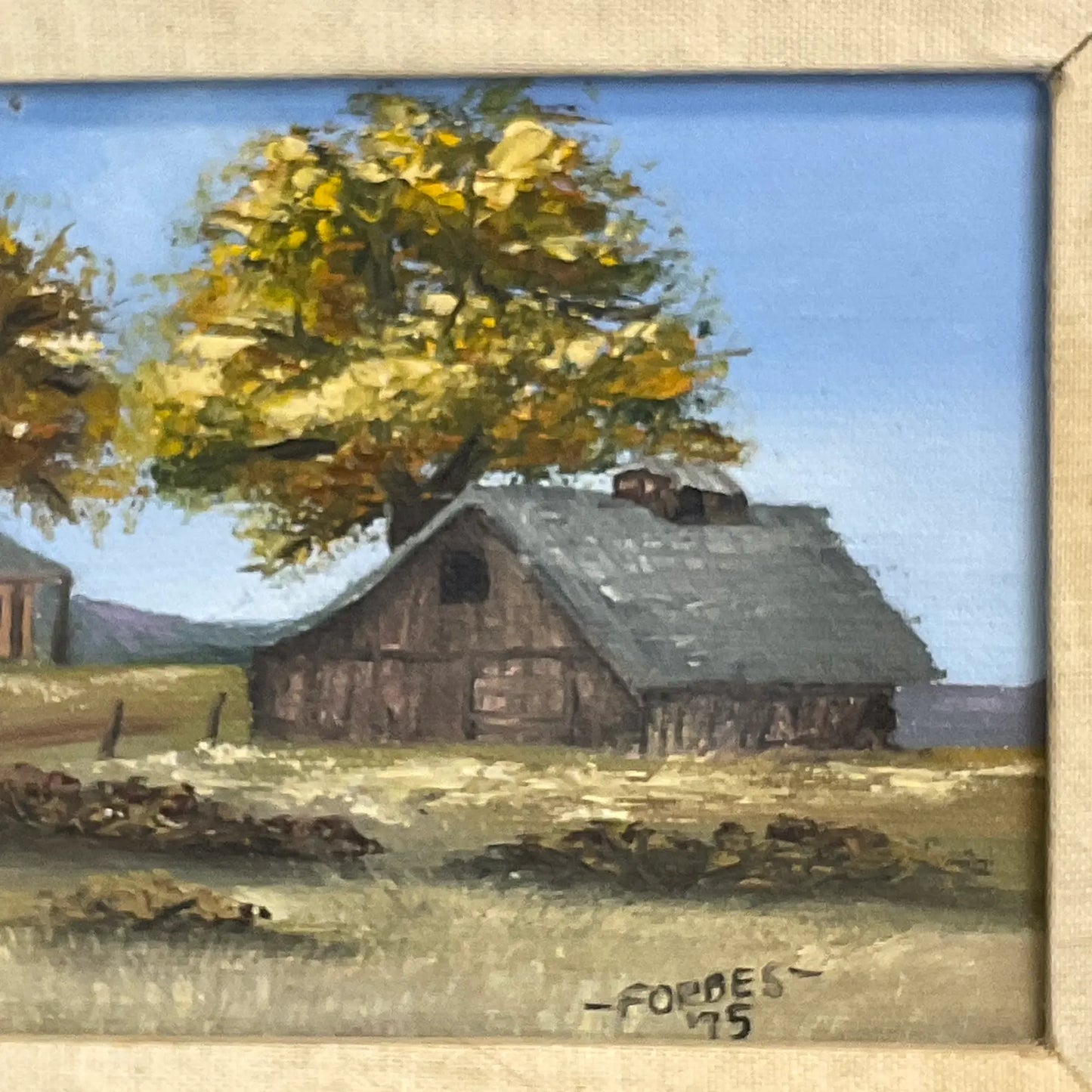 1975 Vintage Farmhouse Barn Landscape