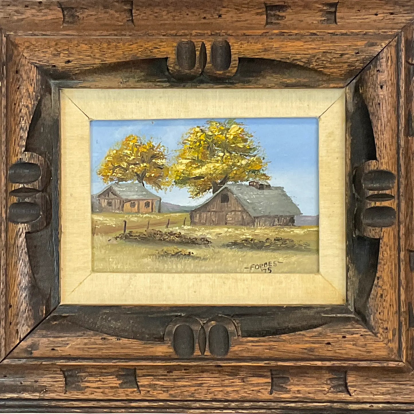 1975 Vintage Farmhouse Barn Landscape