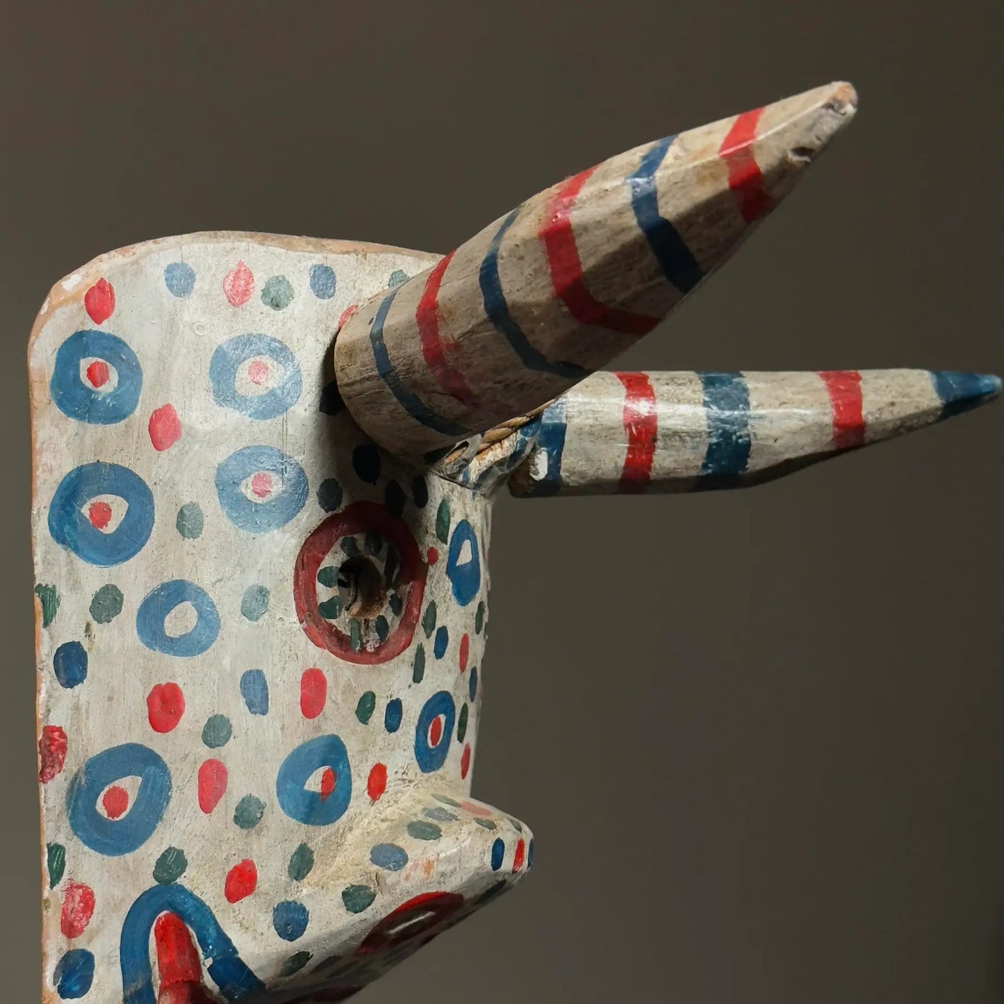 Vintage Hand Carved Bull Mask