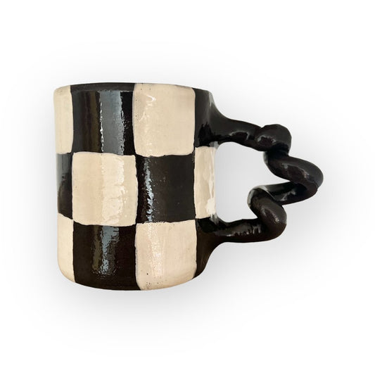 Black Wiggle Mug White. Heck