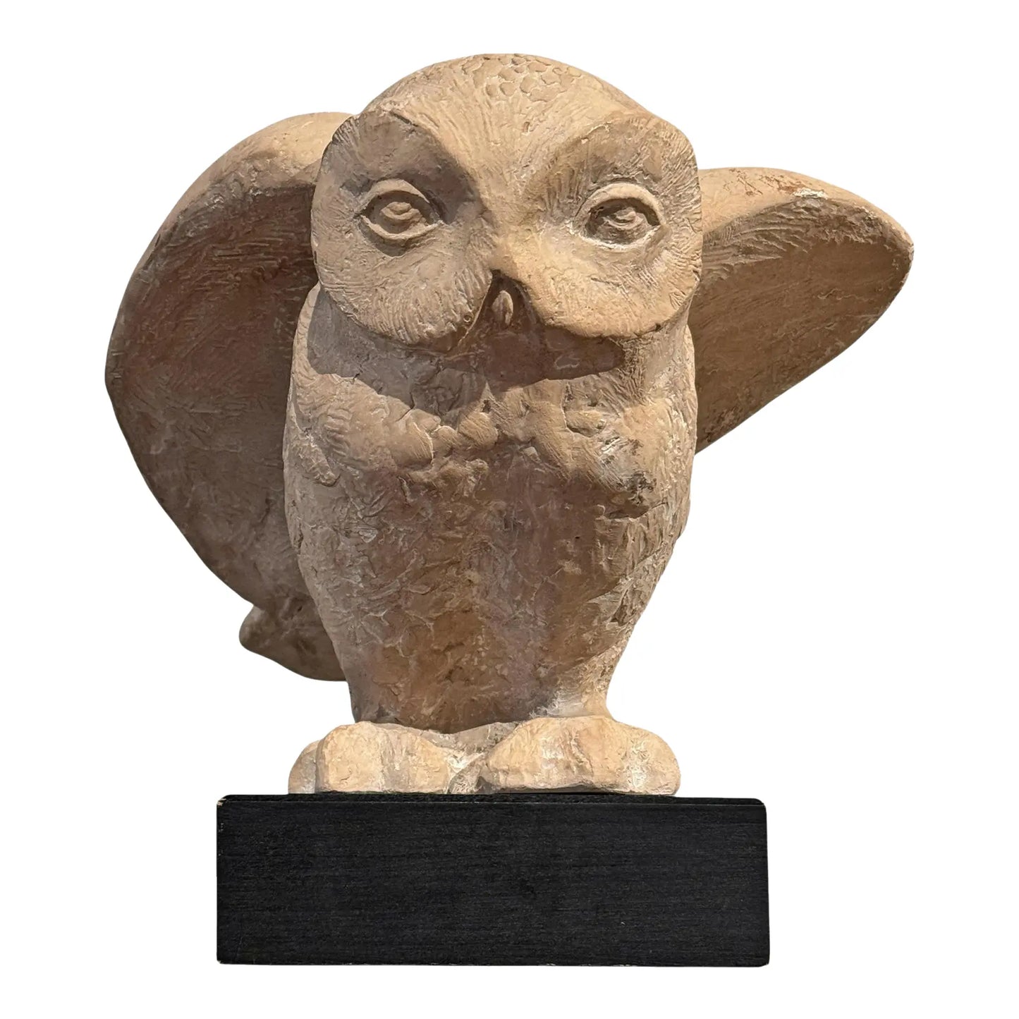 Vintage Snow Owl Sculpture