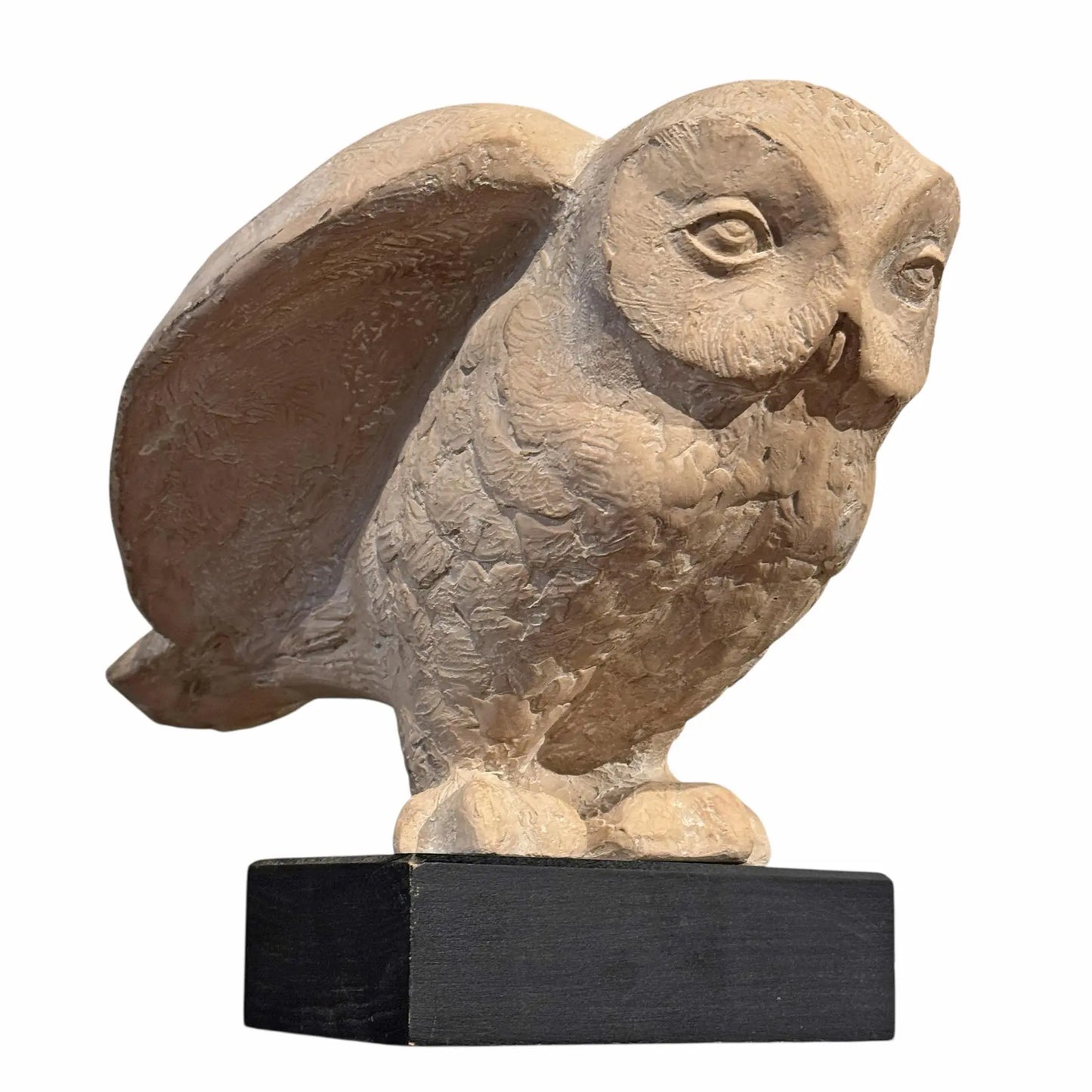 Vintage Snow Owl Sculpture