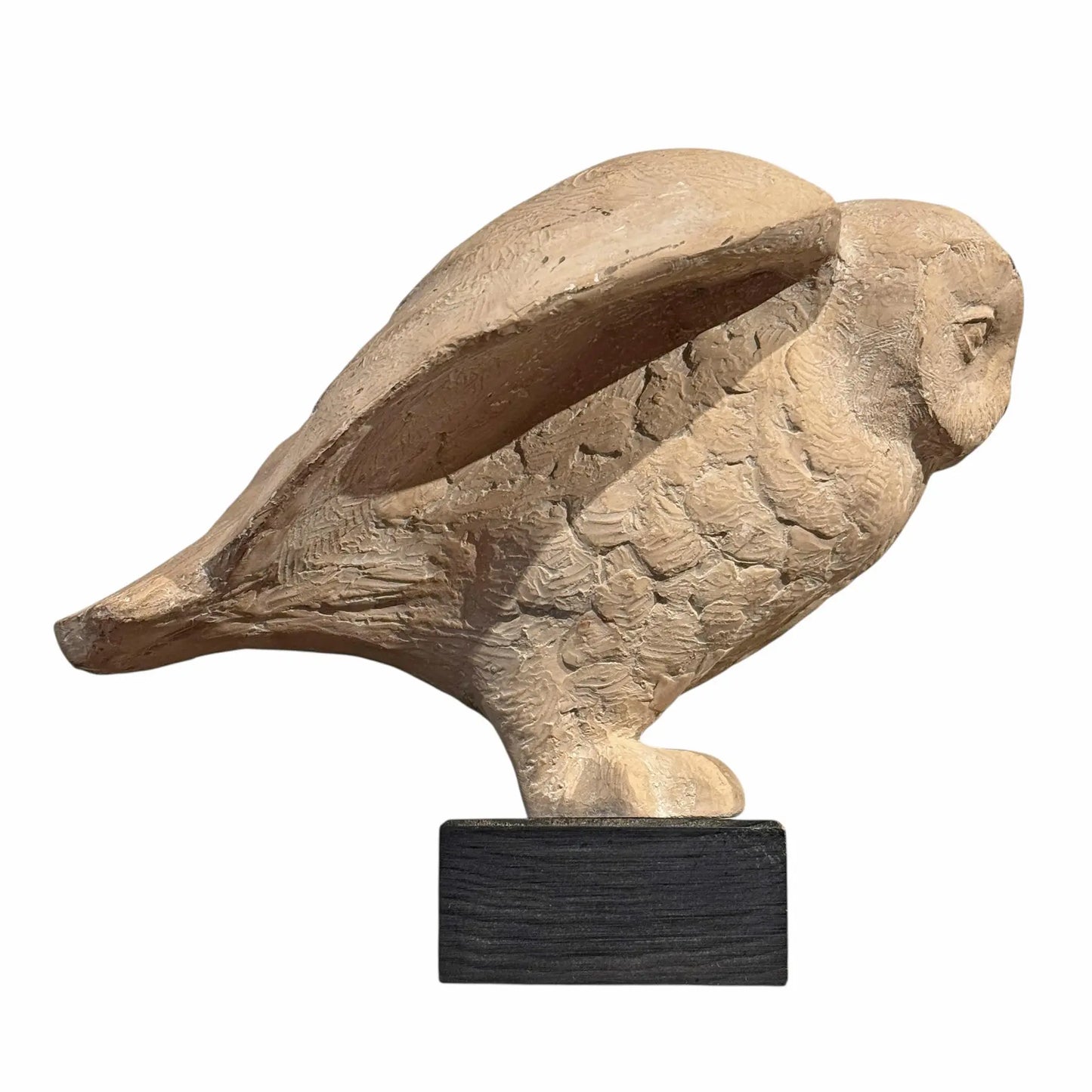 Vintage Snow Owl Sculpture
