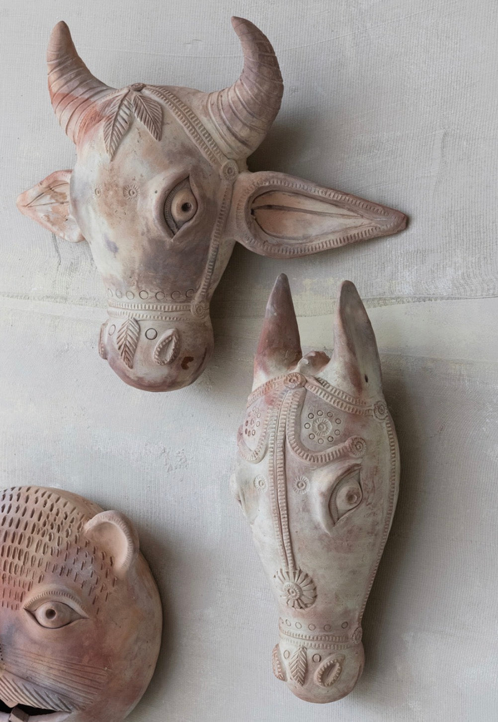 Handmade Terracotta Cow Head
