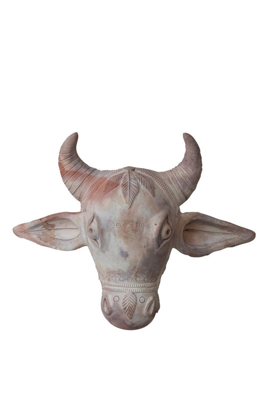 Handmade Terracotta Cow Head