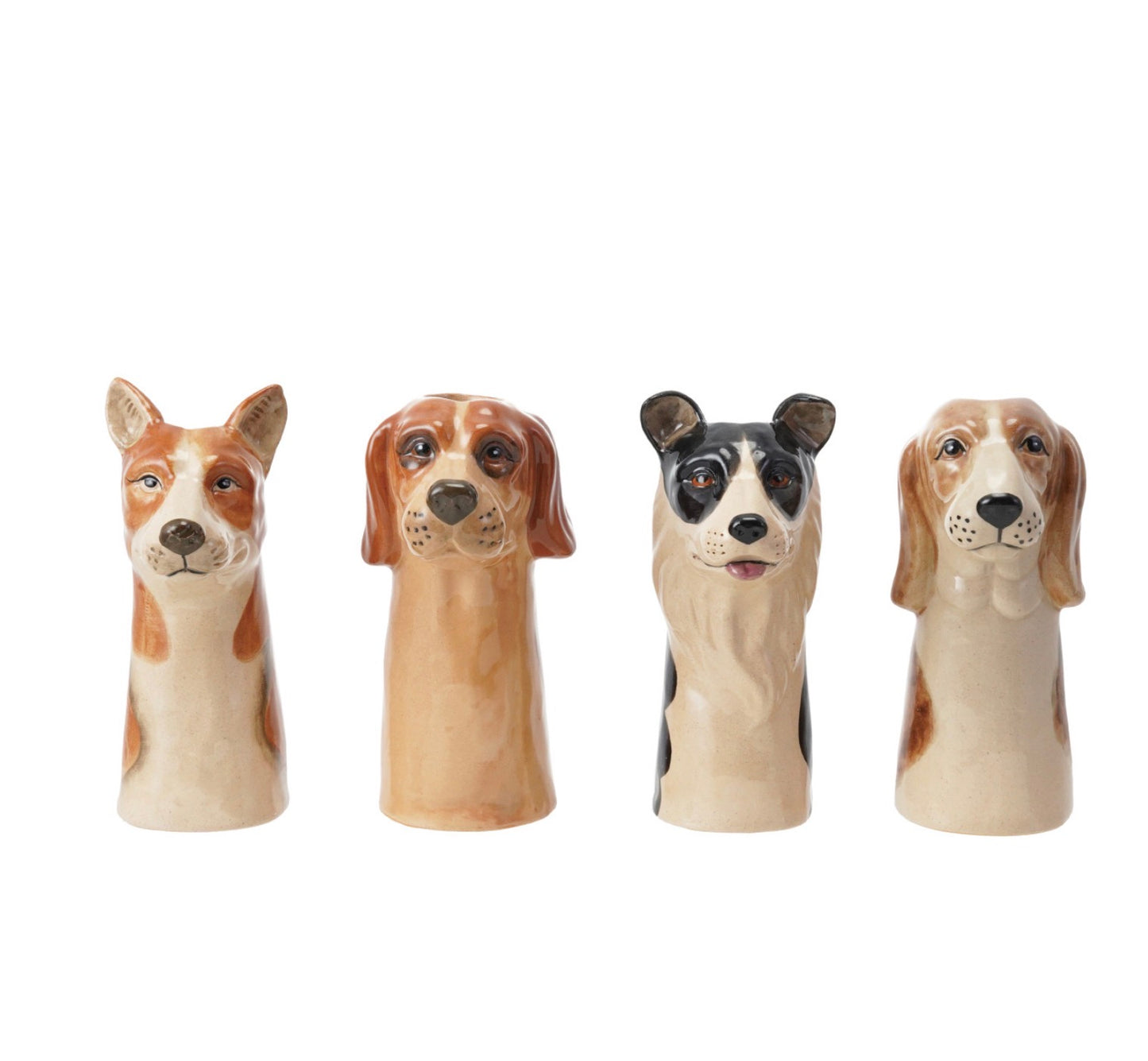Stoneware Dog Vase