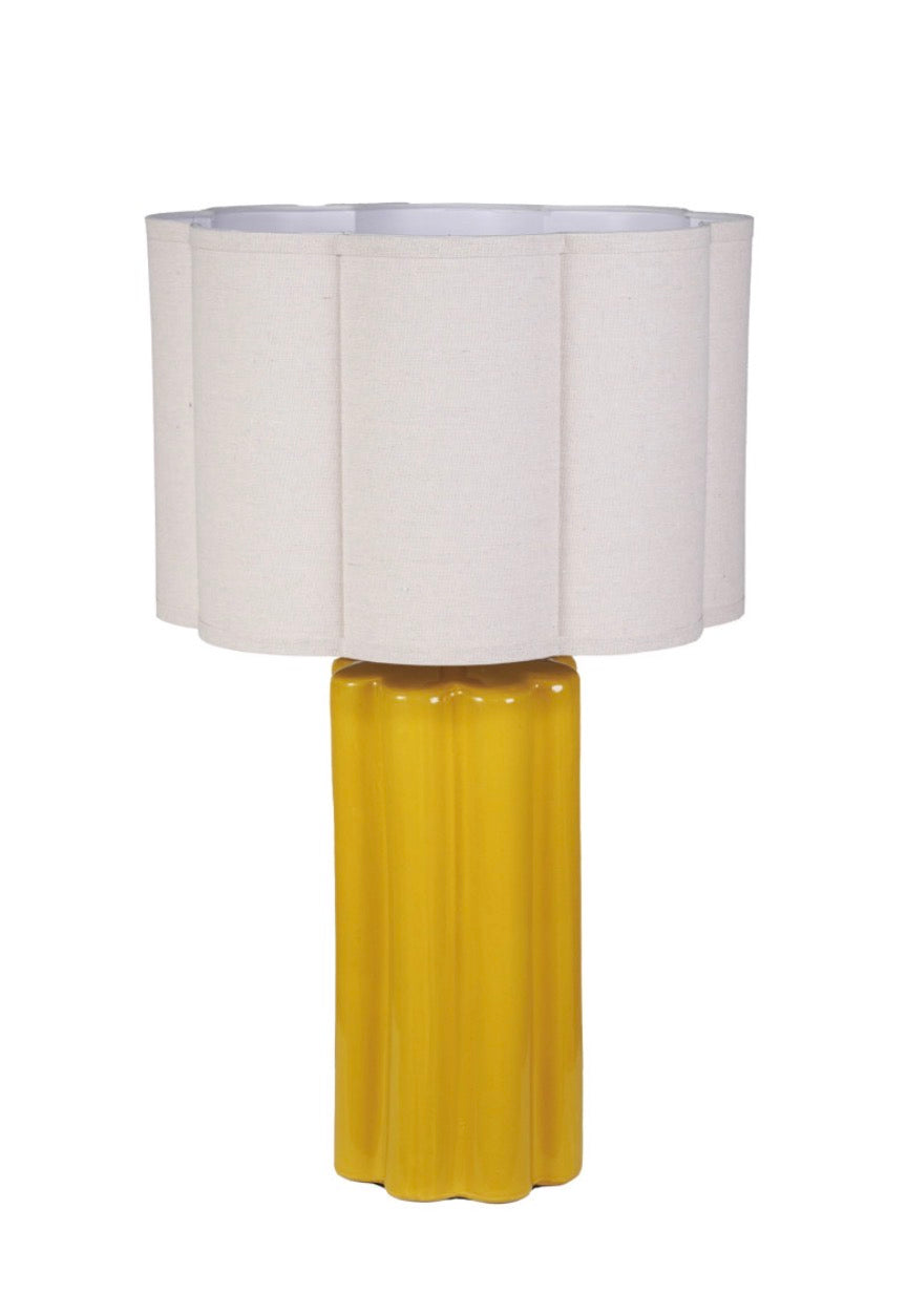 Stoneware Fluted Table Lamp