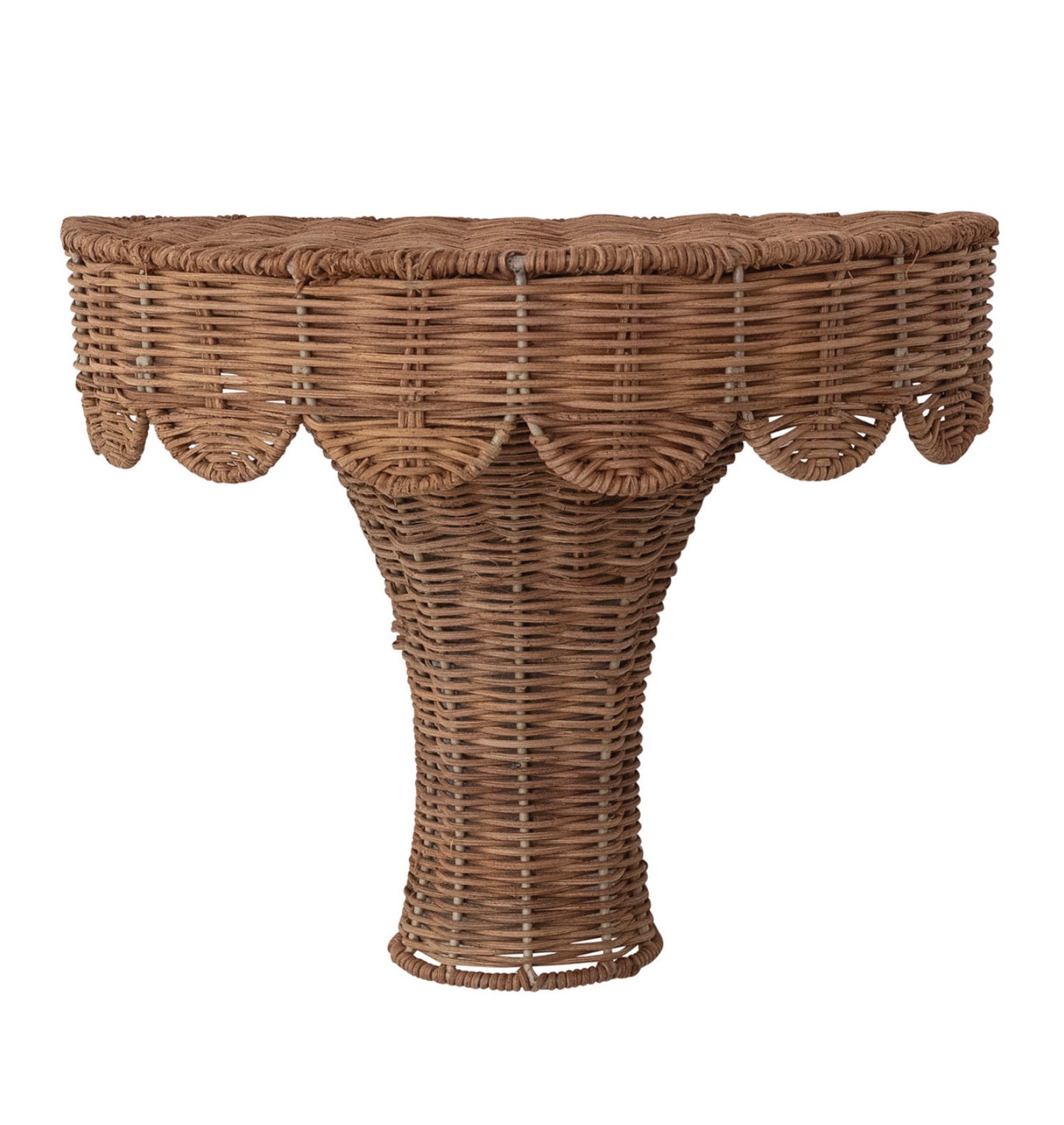 Rattan Scalloped Wall Shelf